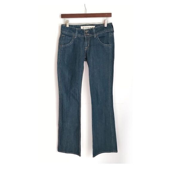 HUDSON SIGNATURE BOOTCUT BLUE JEANS LOW RISE WOMENS SIZE 26 - Picture 2 of 8